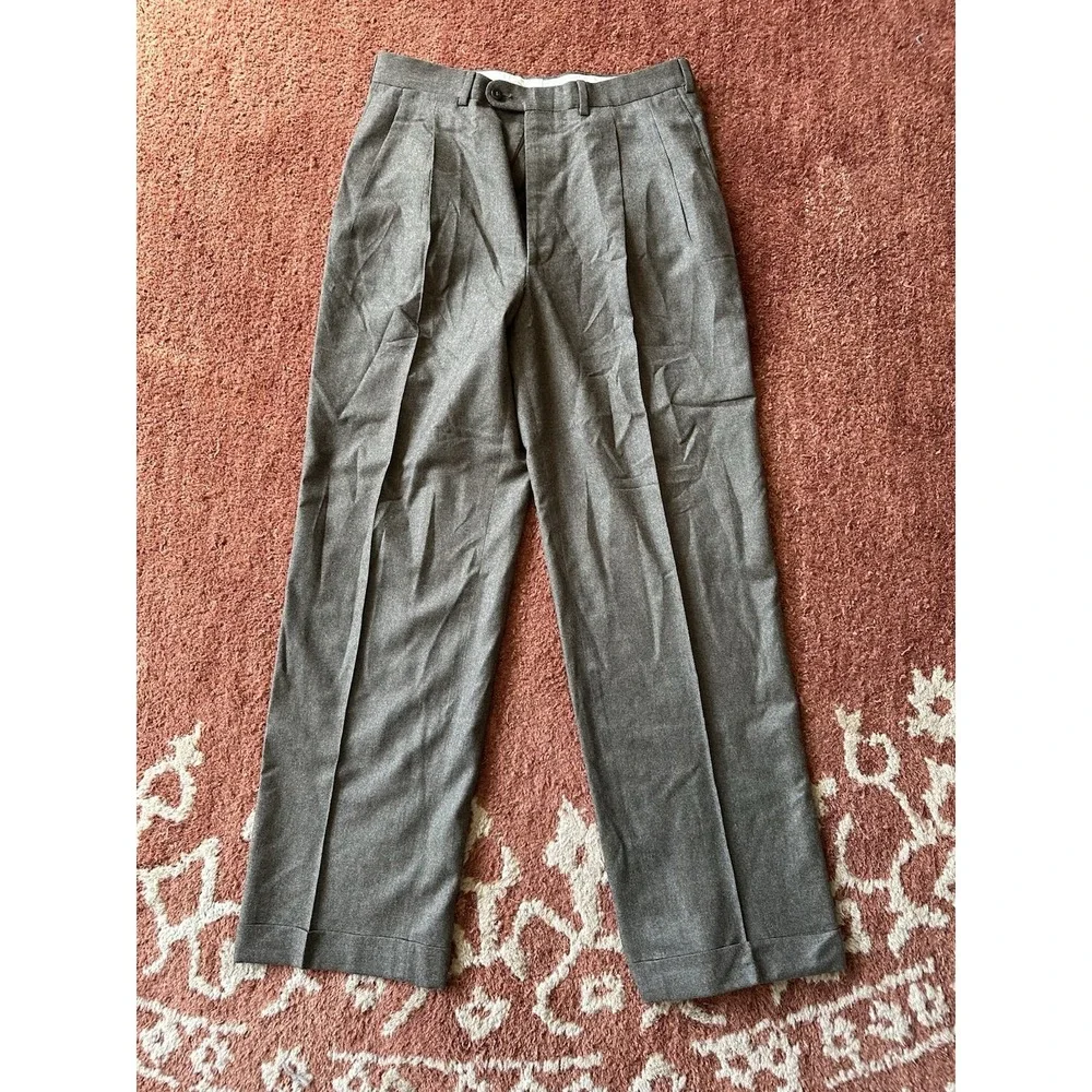 Ermenegildo Zegna Fine Worsted Super‎ 100's Wool Dress Pants Size 36 X 30